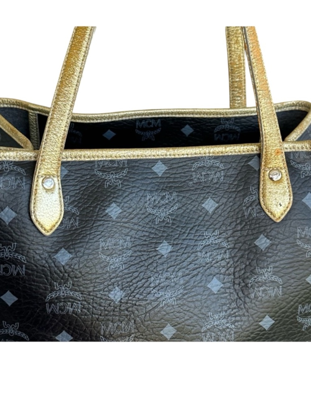 MCM Princess Lion Shopper Monogram Tote - Picture 6 of 14